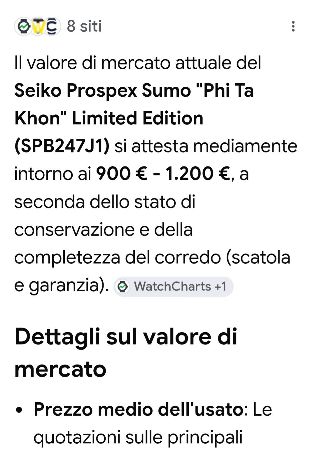 IN OFFERTA — Seiko Sumo Phi Ta Khon limited edition — foto