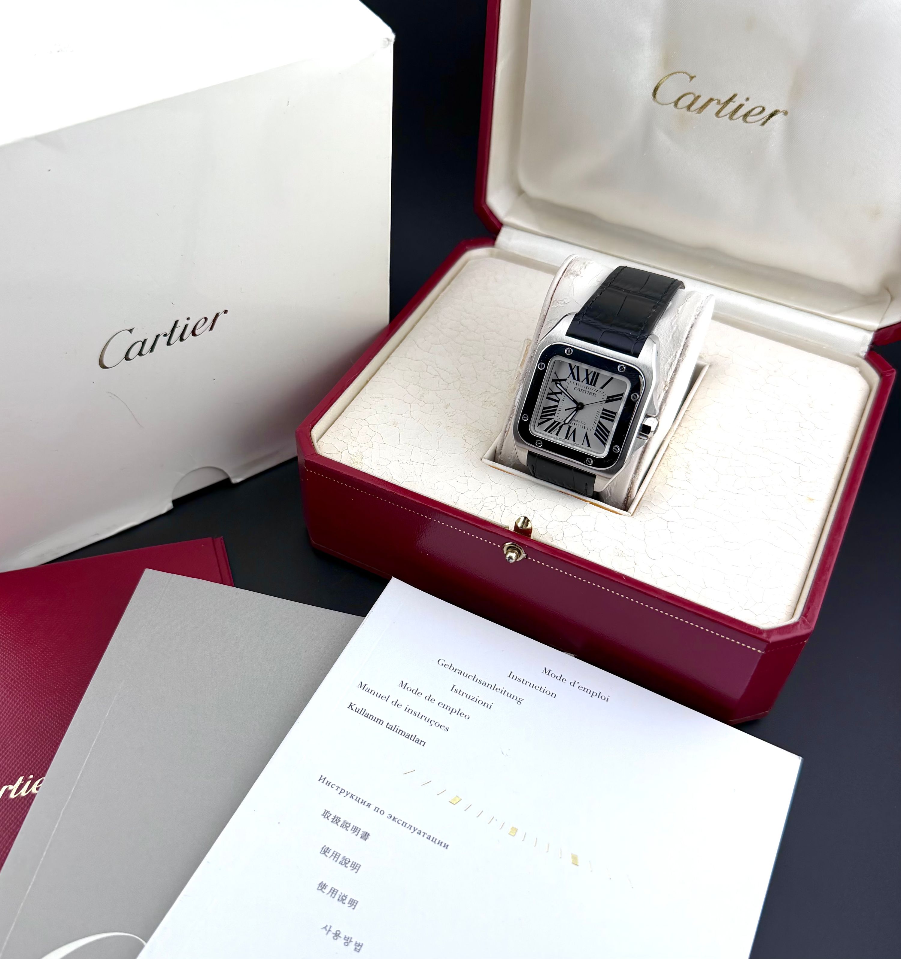 VENDUTO — Cartier Santos 100 Medio — foto