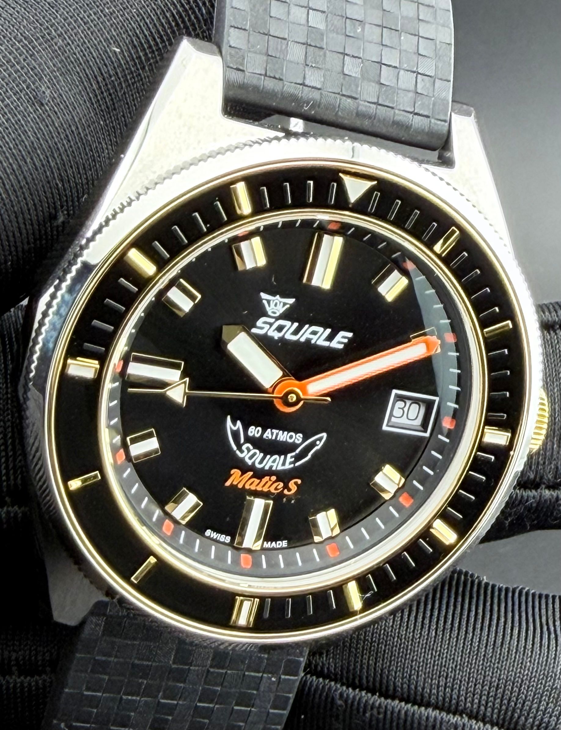 Squale Matic S Two-Tone Mosaic Rubber — foto