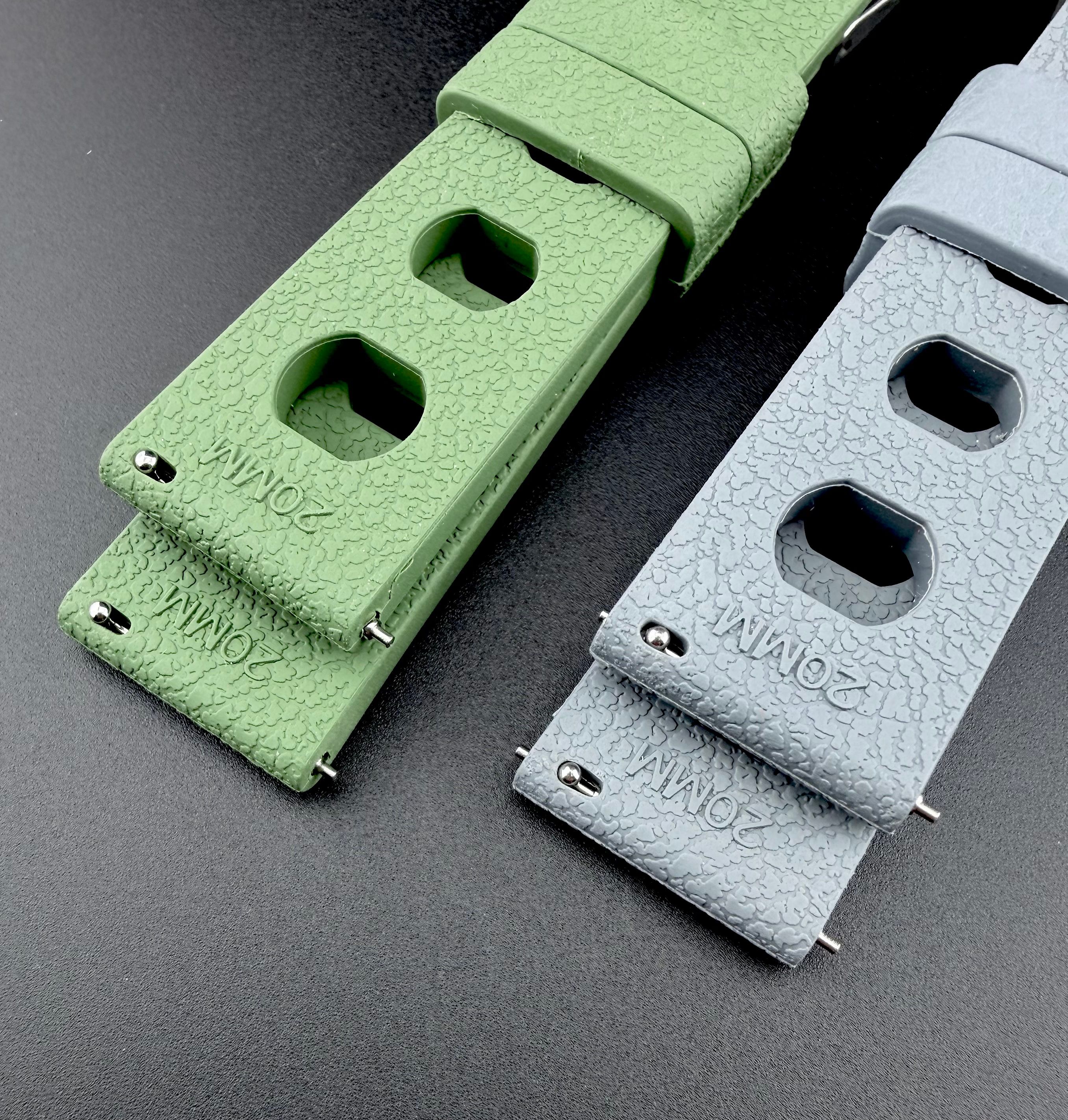 Coppia cinturini in gomma FKM stile tropic sport 20 mm — foto
