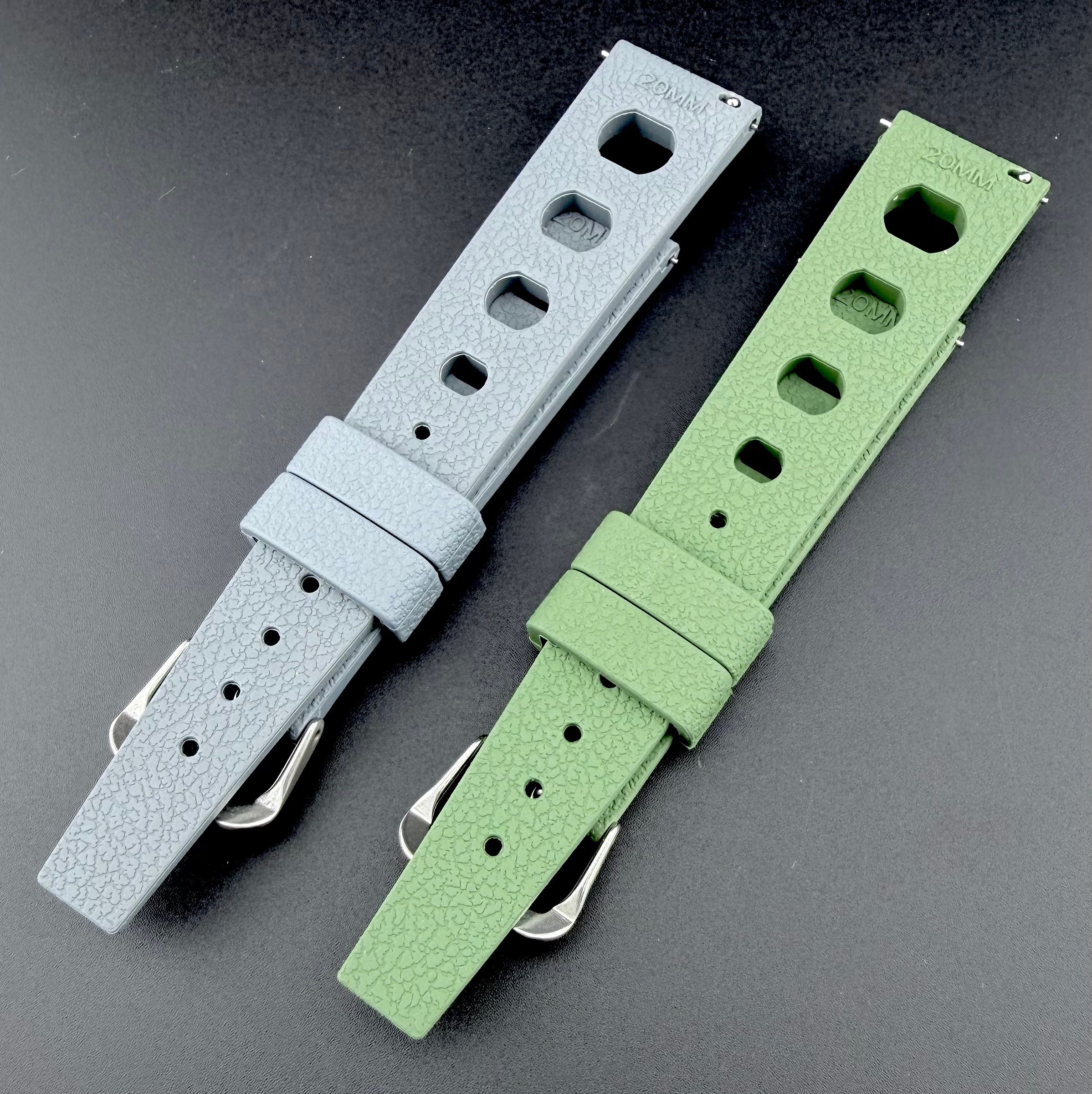 Coppia cinturini in gomma FKM stile tropic sport 20 mm — foto