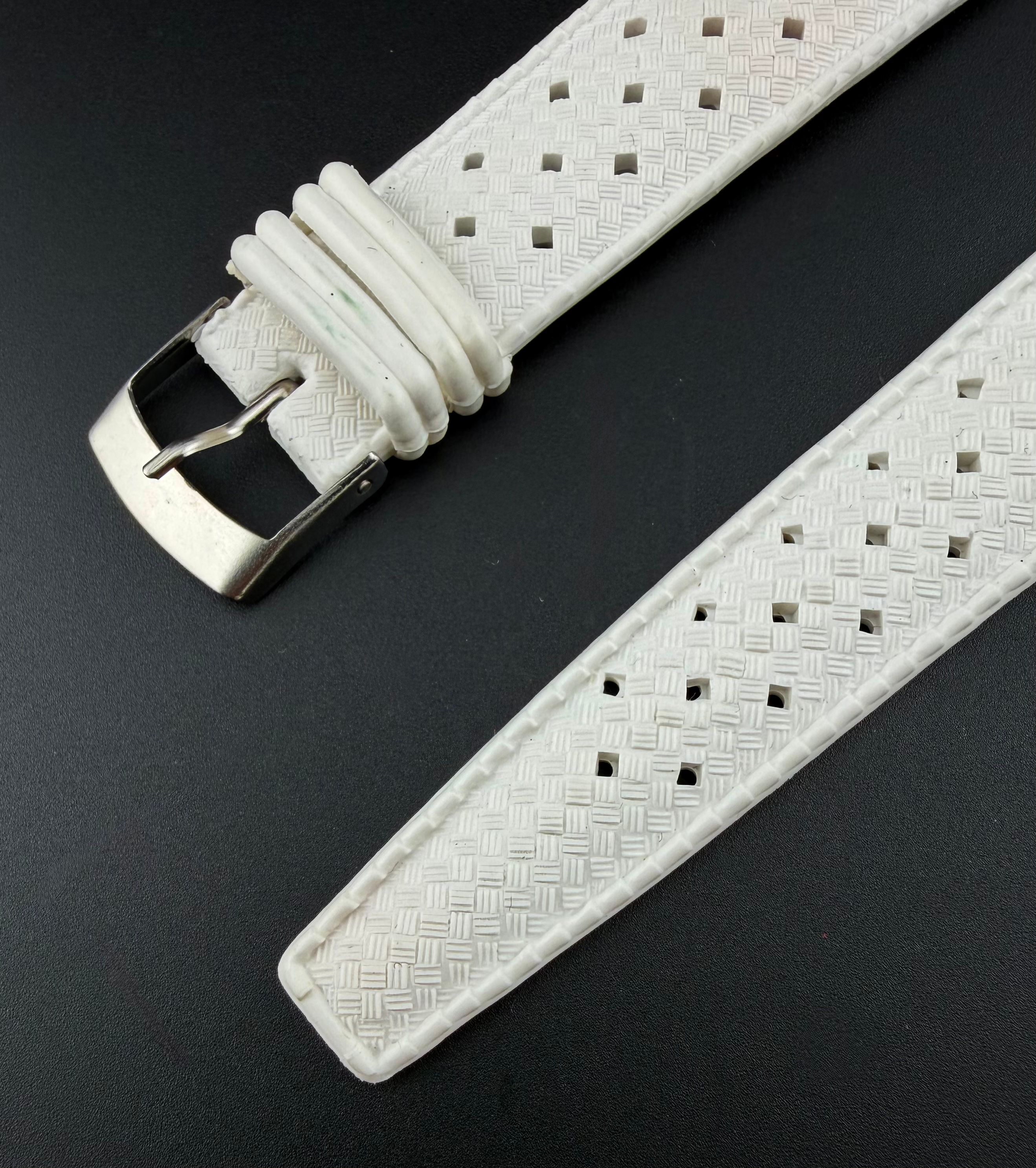 Cinturino tropic vintage bianco 18 mm — foto