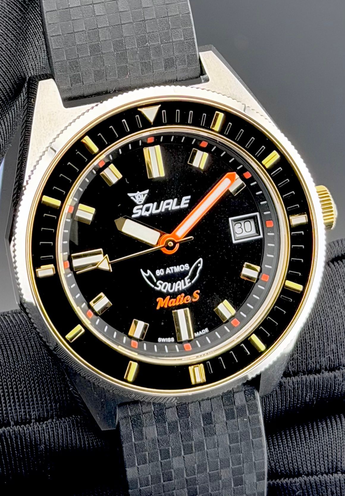 Squale Matic S Two-Tone Mosaic Rubber