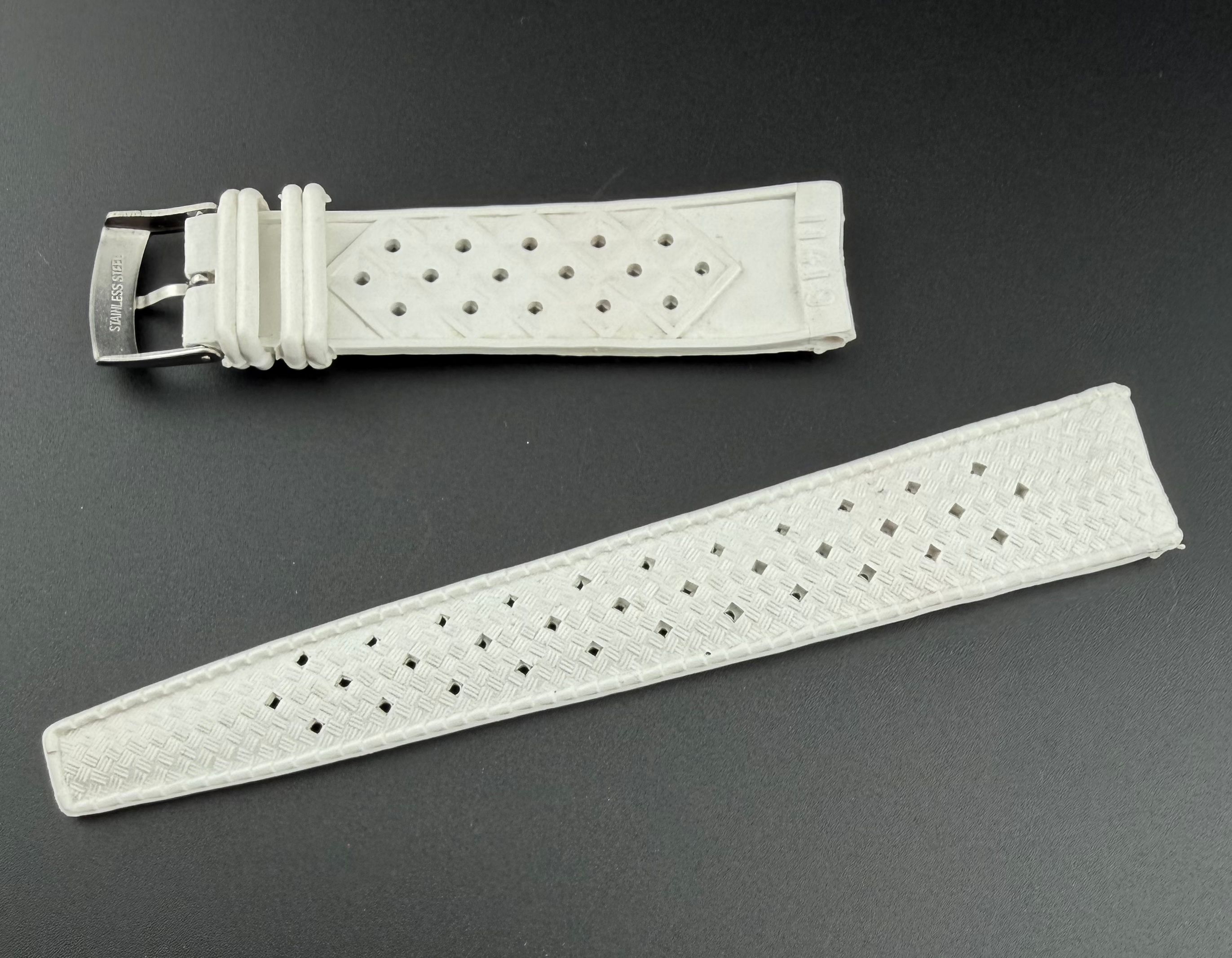 Cinturino tropic vintage bianco 18 mm — foto