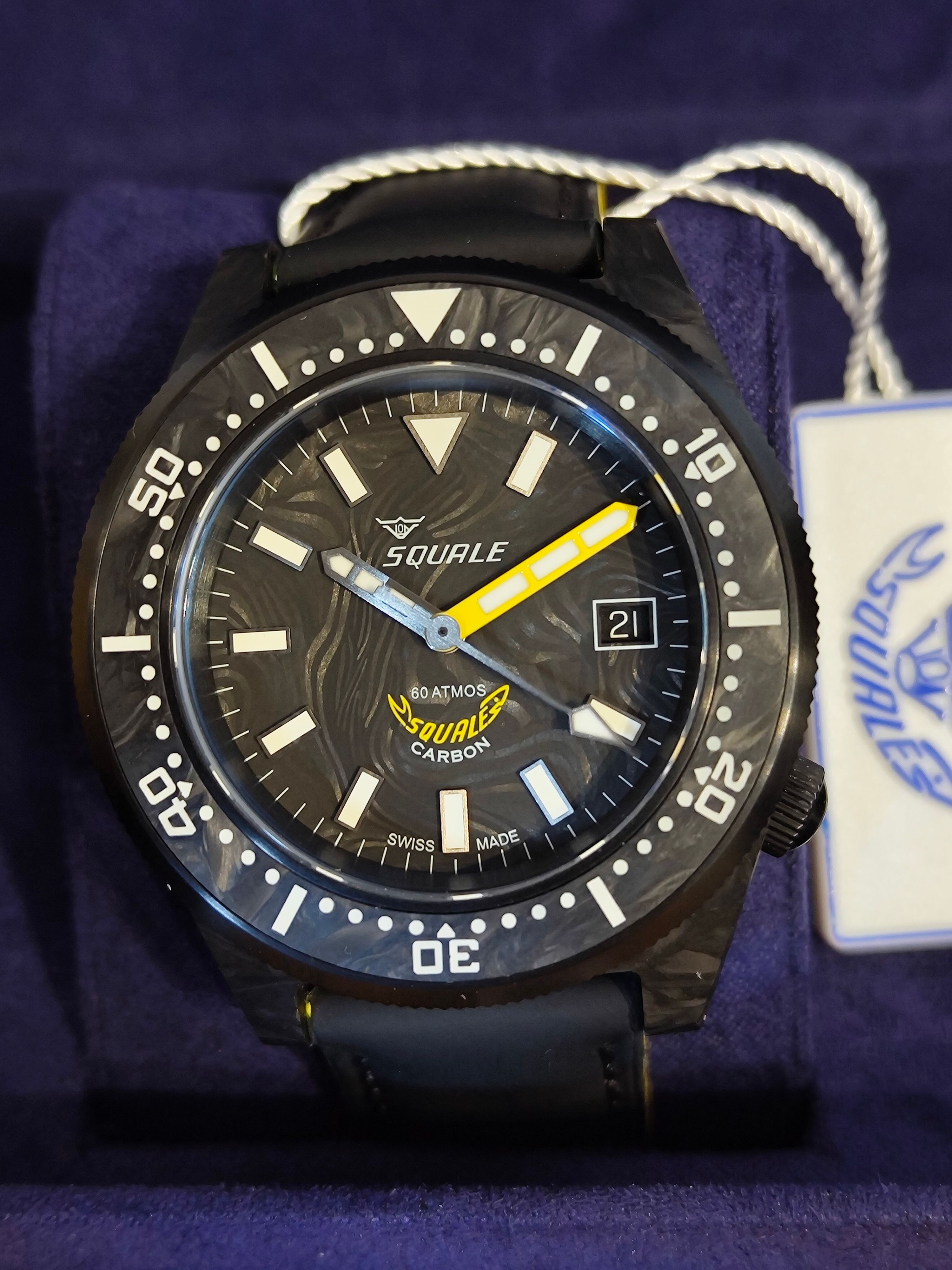 Squale T-183 Forged Carbon (Yellow)